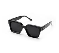 HYYZZC Retro Black Shades For Men Sun Glasses Man Women Sunglass,Medium Black,One piece