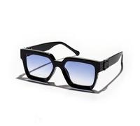 HYYZZC Retro Black Shades Sunglasses For Men Sun Glasses Man Women,Medium black blue,1PC