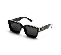 HYYZZC Retro Black Shades Sunglasses For Men Sun Glasses Man Women Sunglass,Small Gold black,one size