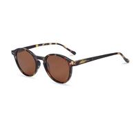HYYZZC Retro Circular Polarized Sunglasses Men Women Vintage Small Round Sun Glasses UV400 Goggles Shades,006 Brown Lens,1PC