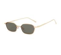 HYYZZC Retro Metal Frame Sunglasses UV400 Lens Unisex Fashion Punk Style Sun Shades for Men And Women,gold,black,1pc