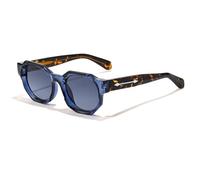 HYYZZC Retro Punk Sunglasses Men Vintage Thick Frame Quality Women's Sun Glasses Party and Holiday Travel Eyewear,C03 Blue,1pc