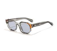 HYYZZC Retro Punk Sunglasses Men Vintage Thick Frame Quality Women's Sun Glasses Party and Holiday Travel Eyewear,C02 Gray,1pc