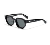 HYYZZC Retro Punk Sunglasses Men Vintage Thick Frame Quality Women's Sun Glasses Party and Holiday Travel Eyewear,C01 Black,1pc