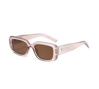 HYYZZC Retro Style Small Sunglasses Women kitten Eye Fashion Colorful Mirror Goggles Men Punk Sports Suns Glasses,clear brown