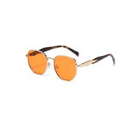 HYYZZC Street Photography Sunglasses For Women Metal Fashion Uv Anti-retro Round Frame Trendy Personalized Car,Prange