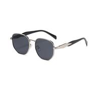 HYYZZC Street Photography Sunglasses For Women Metal Fashion Uv Anti-retro Round Frame Trendy Personalized Car,Silver