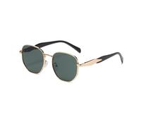 HYYZZC Street Photography Sunglasses For Women Metal Fashion Uv Anti-retro Round Frame Trendy Personalized Car,Green
