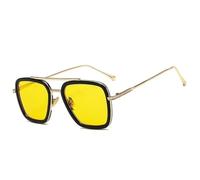 HYYZZC Sunglasses Men Women Retro Alloy Frame Big Sun Glasses Vintage Gradient Male Female,C3
