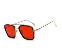 HYYZZC Sunglasses Men Women Retro Alloy Frame Big Sun Glasses Vintage Gradient Male Female,C4