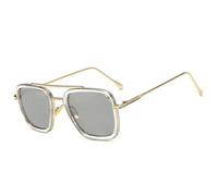 HYYZZC Sunglasses Men Women Retro Alloy Frame Big Sun Glasses Vintage Gradient Male Female,C5