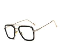 HYYZZC Sunglasses Men Women Retro Alloy Frame Big Sun Glasses Vintage Gradient Male Female,C8