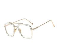HYYZZC Sunglasses Men Women Retro Alloy Frame Big Sun Glasses Vintage Gradient Male Female,C9