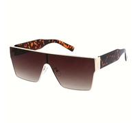 HYYZZC Sunglasses Women Men Fashion Trendy One Piece Decoration Sun Glasses Outdoors Travel Driving UV400,leopard