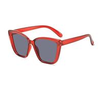 HYYZZC Trendy UV Protection Sunglasses Men Women Fashion Cat Eye Outdoor Travel Goggles Vintage Retro Ultralight Sun Glasses,Red