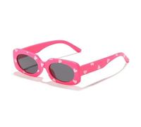 HYYZZC UV400 Heart Print Children Sunglasses Cute 2-8 Years Protection Eyewear Kids Rectangular Sun Glasses,C10,1PC