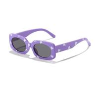 HYYZZC UV400 Heart Print Children Sunglasses Cute 2-8 Years Protection Eyewear Kids Rectangular Sun Glasses,C9,1PC