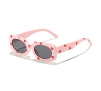 HYYZZC UV400 Heart Print Children Sunglasses Cute 2-8 Years Protection Eyewear Kids Rectangular Sun Glasses,C7,1PC