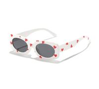 HYYZZC UV400 Heart Print Children Sunglasses Cute 2-8 Years Protection Eyewear Kids Rectangular Sun Glasses,C11,1PC