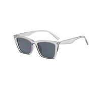HYYZZC Vintage Cat Eye Sunglasses Women Small Frame Sun Glasses Female Retro Cateye Shades Fashion UV400,clear grey,1PC