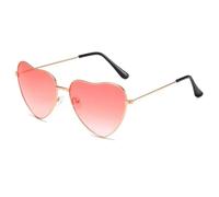 HYYZZC Vintage Gradient Heart Shaped Sunglasses Metal Frame Women Men Glasses Fashion Eyewear UV400 Shades Goggles,05,1PC
