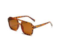 HYYZZC Vintage Oversized Sunglasses Women Retro Big Frame Sun Glasses Female Black Yellow Style Glasses,E