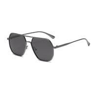 HYYZZC Vintage Polarized Sunglasses Men Fashion Black Shades Eyewear Retro Trendy Sun Glasses for Driving Fishing,1364,c3 gun,black,1PC