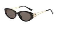HYYZZC Vintage Small Women's Glasses end Woman Retro Cat-Eye Outdoor Driving Fashion Sunglass,Black Tea,1PCS