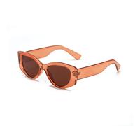 HYYZZC Women Sunglasses Oversize Cat Eye Sun Glasses Retro Shades Trendy Summer Large Eyepiece,Tea,1PC