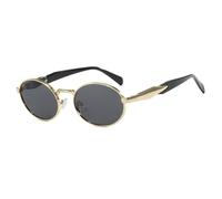 HYYZZC Women's retro metal oval sunglasses fashion UV400 men's,C2,1pc
