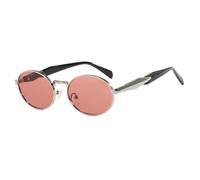 HYYZZC Women's retro metal oval sunglasses fashion UV400 men's,C4,1pc