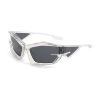 HYYZZC Y2K Futuristic Geometric Sunglasses UV400 Cyberpunk Irregular Wrap Around Shades Unisex Fashion Street Party Eyewear