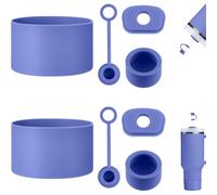 HYZ 8 Piece Accessories for Stanley Cup, Silicone Spill Proof Stopper Set and Protective Boot Including Straw Cover Cap for Stanley H2.0 20oz 30oz 40oz Tumbler, Exclusive Lupine