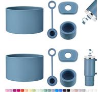 HYZ 8 Piece Accessories for Stanley Cup, Silicone Spill Proof Stopper Set and Protective Boot Including Straw Cover Cap for Stanley H2.0 20oz 30oz 40oz Tumbler, Indigo