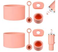 HYZ 8 Piece Accessories for Stanley Cup, Silicone Spill Proof Stopper Set and Protective Boot Including Straw Cover Cap for Stanley H2.0 20oz 30oz 40oz Tumbler, Exclusive Sienna