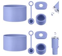 HYZ 8 Piece Accessories for Stanley Cup, Silicone Spill Proof Stopper Set and Protective Boot Including Straw Cover Cap for Stanley H2.0 20oz 30oz 40oz Tumbler,Hydrangea