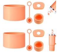 HYZ 8 Piece Accessories for Stanley Cup, Silicone Spill Proof Stopper Set and Protective Boot Including Straw Cover Cap for Stanley H2.0 20oz 30oz 40oz Tumbler, Nectarine