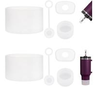 HYZ 8 Piece Accessories for Stanley Cup, Silicone Spill Proof Stopper Set and Protective Boot Including Straw Cover Cap for Stanley H2.0 20oz 30oz 40oz Tumbler, Clear