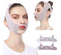 HyzaPhix 2pcs Chin Up Mask Sleep Snoring Chin Strap Face Lifting Belt V Line Shaping Face Masks Double Chin Reducer Beauty Face Sculpting Facial Slimming Strap for Snore Reducing Aid (2pcs)