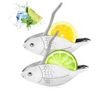 HyzaPhix 2pcs Lemon Juicer, Manual Lemon Squeezer Portable Lime Juicer, Fish Shape Hand Press Juicer for Orange Lemon Lime Pomegranate