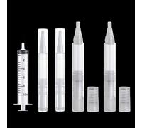 HyzaPhix 5Pcs Touch Up Paint Pen Refillable Paint Brushes Applicator Empty Twist Pen Fillable Touch-Up Paint Brush Pen for Wall Cabinets Furniture Stains Scratches Repair, 5ml +6ml