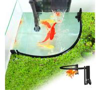 HyzaPhix Aquarium Floating Plant Corral, Round Floating Plant Ring, Fish Tank Feeding Ring With Adjustable Height, for Framed and Frameless Aquariums Accessories (B)