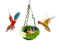 HyzaPhix Bird Bed with Chain, Hanging Bird Nest for Cage, Bird Hammock, Bird Cage Accessories for Lovebird, Canary, Budgie, Finch, Conure, Cockatiel, Hamster (Small)