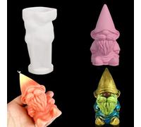 HyzaPhix Gnome Resin Moulds Silicone Mold Dwarf Epoxy Casting Mould Faceless Miniature Candle Mould for DIY Christmas Easter Valentine Ornament Making
