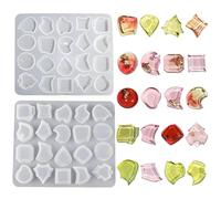 HyzaPhix Irregular Resin Mould Pendant Silicone Moulds Crystal Epoxy Mould Jewellery Casting Mould for Necklace Earring Making (Irregular)
