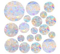 HyzaPhix Window Clings Anti-Collision Suncatcher Sticker Stained Glass Window Film Rainbow Glass Decals Stickers for Home Decoration to Save Birds from Window Collisions (Round)