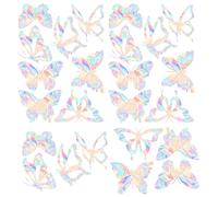 HyzaPhix Window Clings Anti-Collision Suncatcher Sticker Stained Glass Window Film Rainbow Glass Decals Stickers for Home Decoration to Save Birds from Window Collisions (Butterfly)