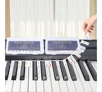 Hyzevee Piano Keyboard Stickers|Movable Piano Keyboard Note Labels|Pia