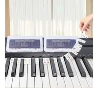 Hyzevee Piano Keyboard Stickers|Movable Piano Keyboard Note Labels|Piano Notes Overlay|Notes Guide for Beginner|88-Key Standard Full-Size Reusable and Comes with Box, Rainbow Color, 2 Pacs
