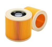 Hyzevee Replacement Cartridge Filters for Karcher WD2 WD3 WD3P, 2 Pack Round Karcher Hoover Filter for Wet and Dry Vacuum Cleaner, Compatible with MV2 MV3 A2004, Replaces 64145520